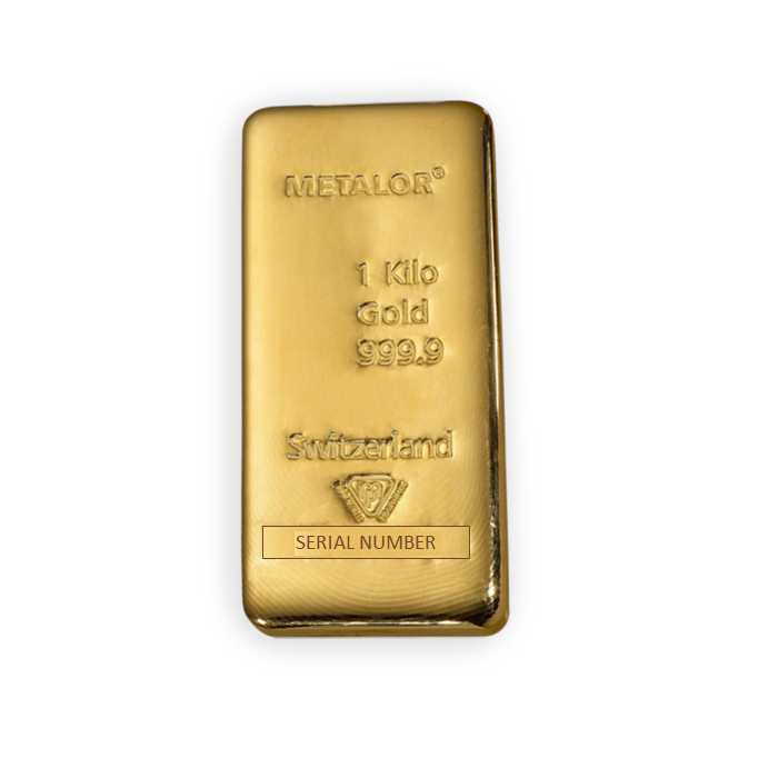 1 Kg METALOR Gold Bar 32.15oz