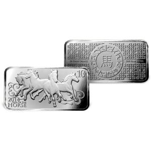 10 oz Year og the Horse 2014 Silver Bar
