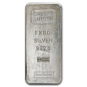 1 kg Credit Suisse Silver Bar