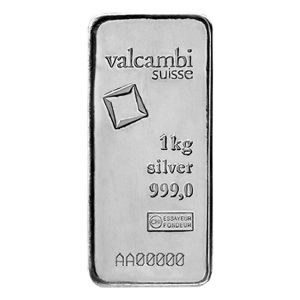 1 kg Valcambi Suisse Silver Bar 32.15oz