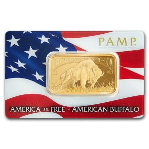 1 oz PAMP Buffalo Gold Bar