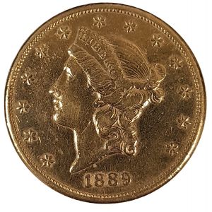 $20 Liberty Head Gold Double Eagle Coin (Cleaned)