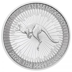 1 oz Australian Kangaroo 2023 BU Silver Coin
