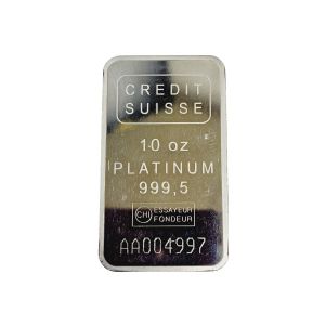 10 oz Credit Suisse Platinum Bar (Secondary market) 