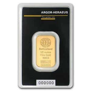 1/2 Oz Gold Bar Argor-Heraeus