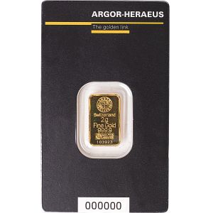 2 Gr Argor-Heraeus Gold Kinebar