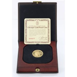 1/2 oz Olympic $100 1976 Proof Gold Coin (Box and COA)