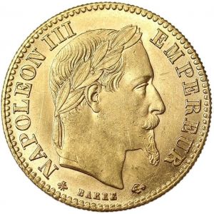 10 Francs France Gold Coin - Napoleon III .0933 oz