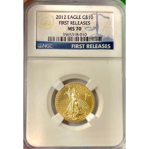 1/4 oz Gold American Eagle MS 70 NGC