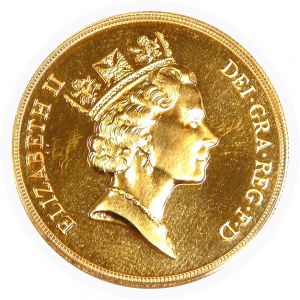 1986 Great Britain Queen Elizabeth II 5 Pound Gold coin