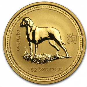 2006 Australia 1 oz $100 Gold Lunar Year of The Dog BU (In Capsule)
