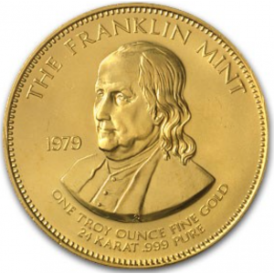 1oz Benjamin Franklin Gold Round