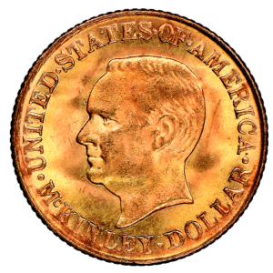 1917 McKinley Commemorative $1 Gold Coin 0.0484 oz