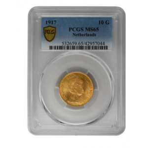 10 Guilders Netherlands Gold Coin PCGS, NGC MS65