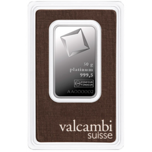 50 gr Valcambi Platinum Bar 