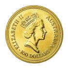 1 oz Australian Nugget $100 1987 Gold Coin
