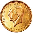  100 Kurush Ataturk Turkey Gold Coin BU
