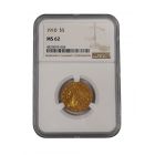 1910 $5 Indian Gold Half Eagle MS 62 NGC