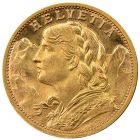 Gold Swiss 20 Frank .1867oz 