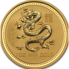 2000 Australia 1 oz $100 Gold Lunar Year of the Dragon BU (In Capsule)