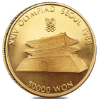 1988 1oz South Korea 50,000 Won Seoul Olympics Proof Gold Coin