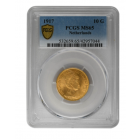 Netherlands 10 Guilders Gold Coin PCGS MS65